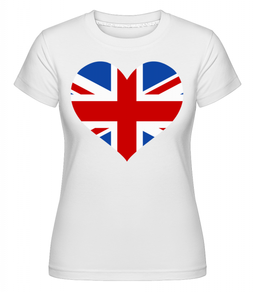 Heartshaped British Flag -  Shirtinator Women's T-Shirt - White - Front