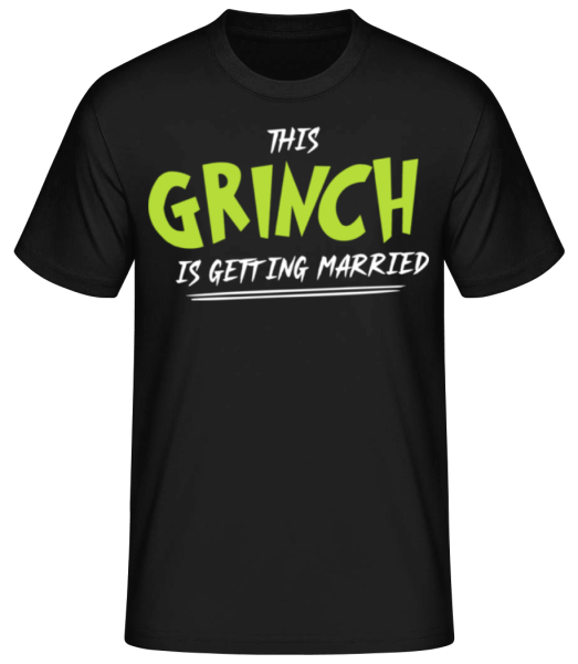 Grinch Getting Married - Men's Basic T-Shirt - Black - Front