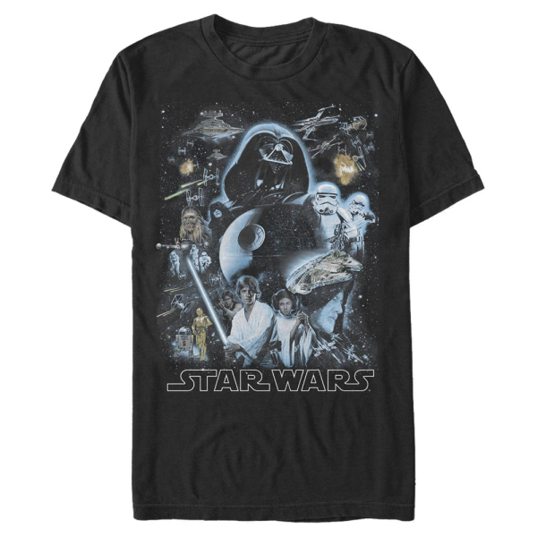 Star Wars - Skupina Galaxy Of Stars - Männer T-Shirt - Schwarz - Vorne