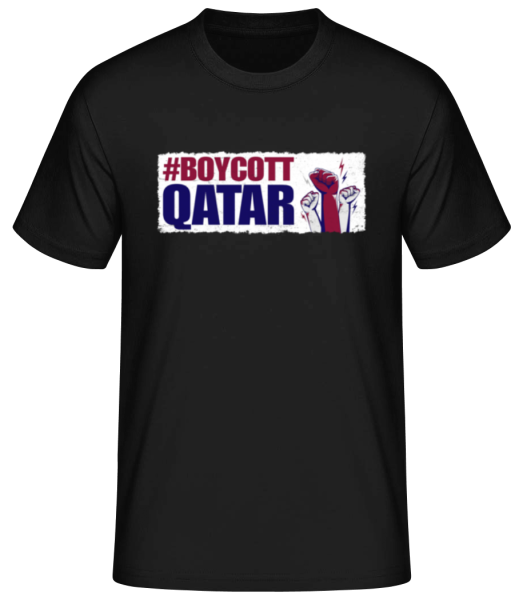 Boycott Qatar - Men's Basic T-Shirt - Black - Front