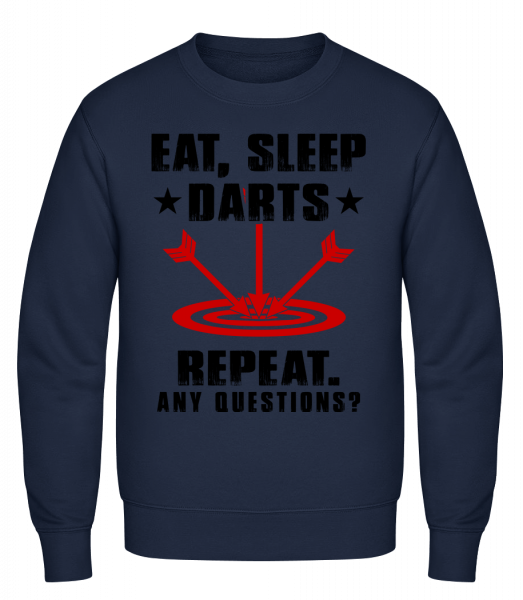 Eat Sleep Darts Repeat - Classic Set-In Sweatshirt - Navy - Vorn