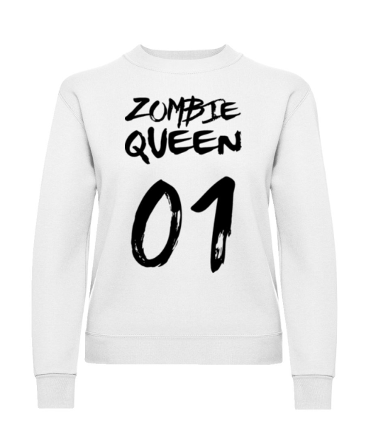 Zombie Queen - Frauen Pullover - Weiß - Vorne