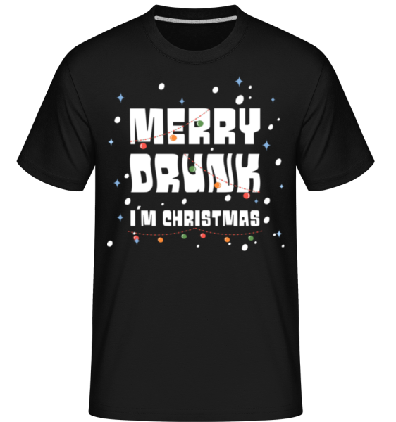 Merry Drunk -  Shirtinator Men's T-Shirt - Black - Front