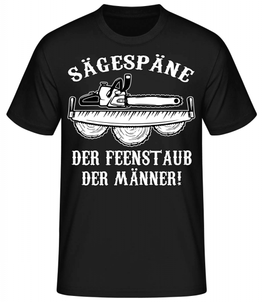 Sägespäne - Männer Basic T-Shirt - Schwarz - Vorn