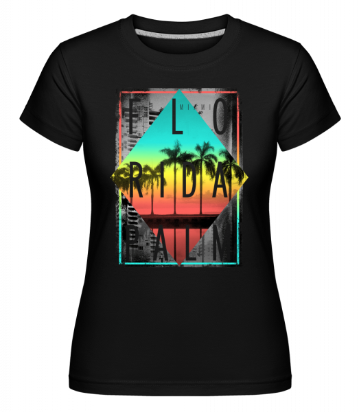 Florida Palm - Shirtinator Frauen T-Shirt - Schwarz - Vorn