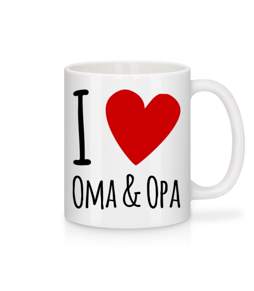 I Love Oma & Opa - Tasse - Weiß - Vorn