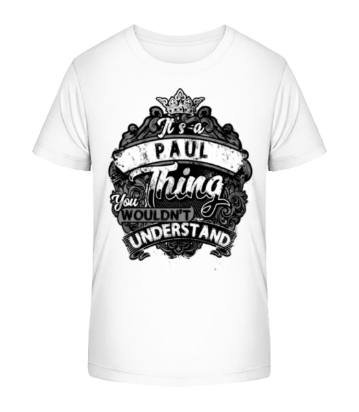 It's A Paul Thing - Kinder Bio T-Shirt Stanley Stella - Weiß - Vorne