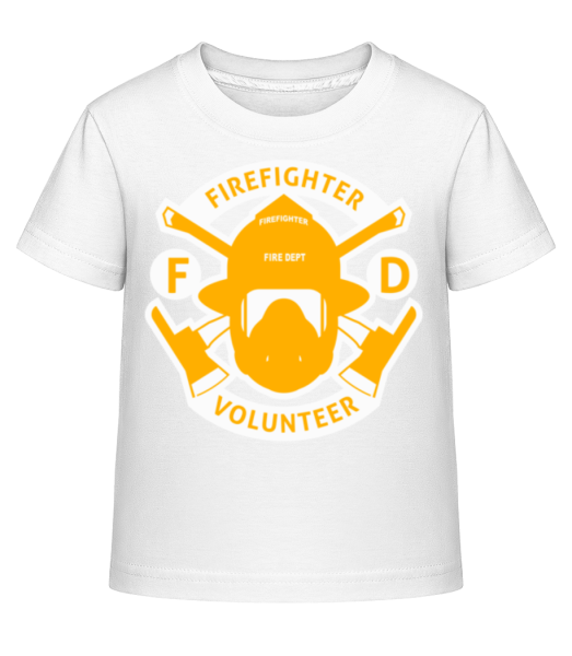 Firefighter Volunteer - Kinder Shirtinator T-Shirt - Weiß - Vorne