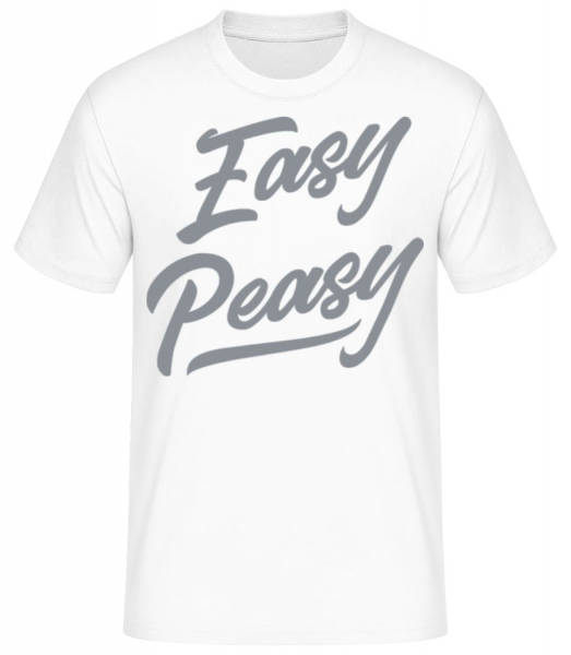 Easy Peasy - Men's Basic T-Shirt - White - Front