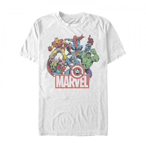 Marvel - Skupina Heroes of Today - Männer T-Shirt - Weiß - Vorne