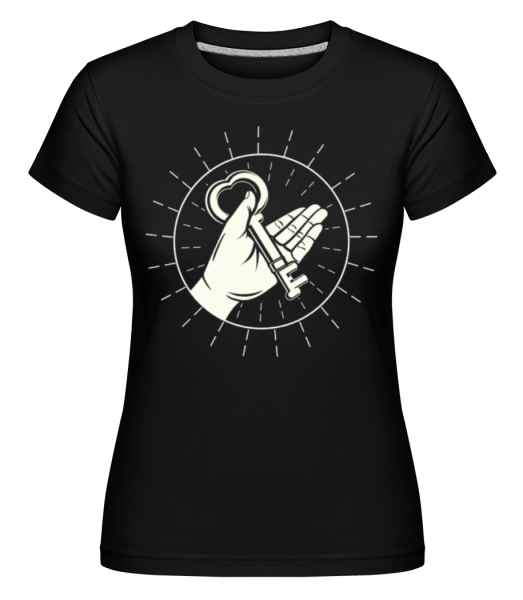 Key Of Life -  Shirtinator Women's T-Shirt - Black - Front