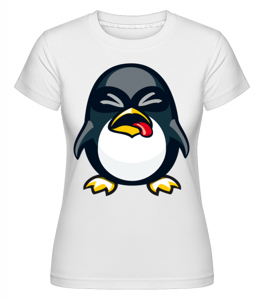Funny Penguin - Shirtinator Frauen T-Shirt - Weiß - Vorn