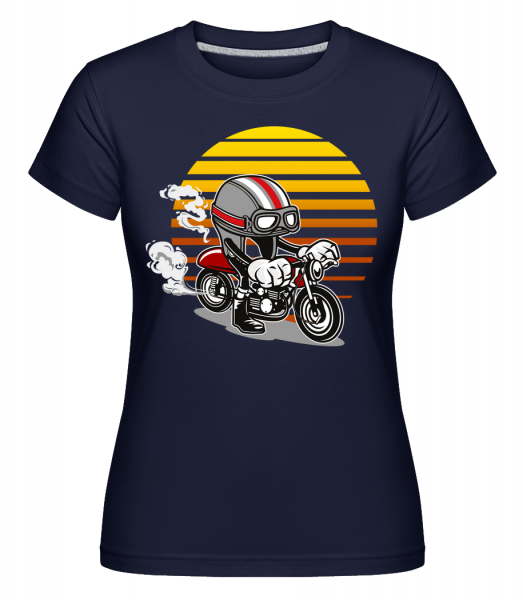 Caferacer Helmet - Shirtinator Frauen T-Shirt - Marine - Vorn