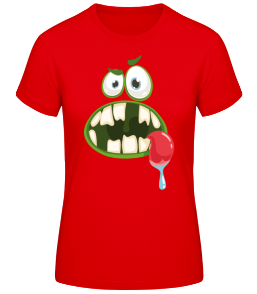 Monster 2 - Frauen Basic T-Shirt - Rot - Vorne