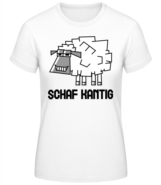 Schaf Kantig - Basic T-Shirt - Weiß - Vorn