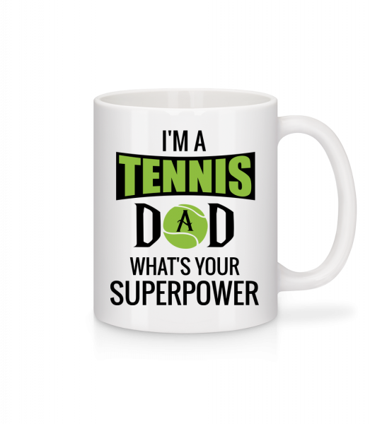Tennis Dad Superpower - Tasse - Weiß - Vorn