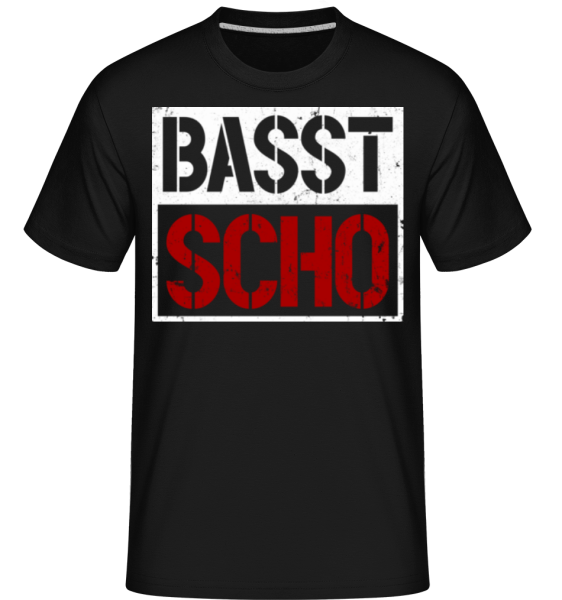 Basst Scho - Shirtinator Männer T-Shirt - Schwarz - Vorne