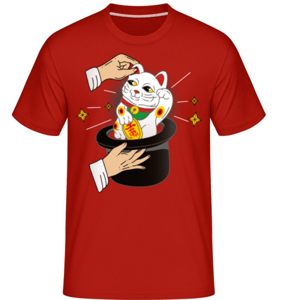 Magic Cat -  Shirtinator Men's T-Shirt - Red - Front