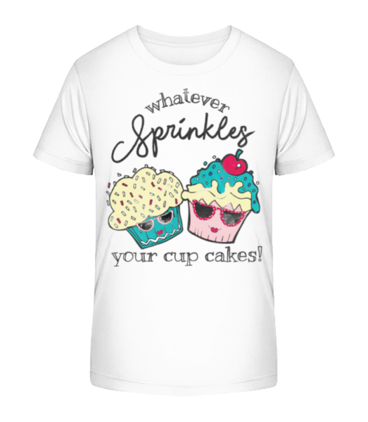 Whatever Sprinkles Your Cup Cakes - Kinder Bio T-Shirt Stanley Stella - Weiß - Vorne