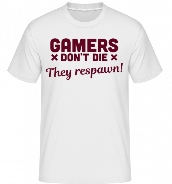 Gamers Don't Die - Shirtinator Männer T-Shirt - Weiß - Vorn