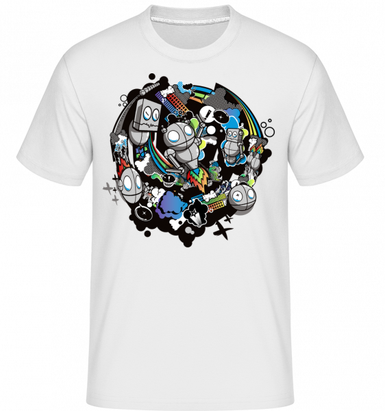 Roboter Welt - Shirtinator Männer T-Shirt - Weiß - Vorn