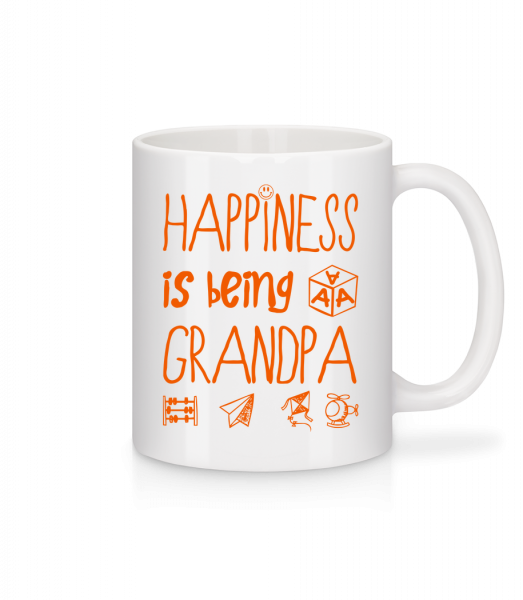 Happiness Is Beeing Grandpa - Mug - White - Front