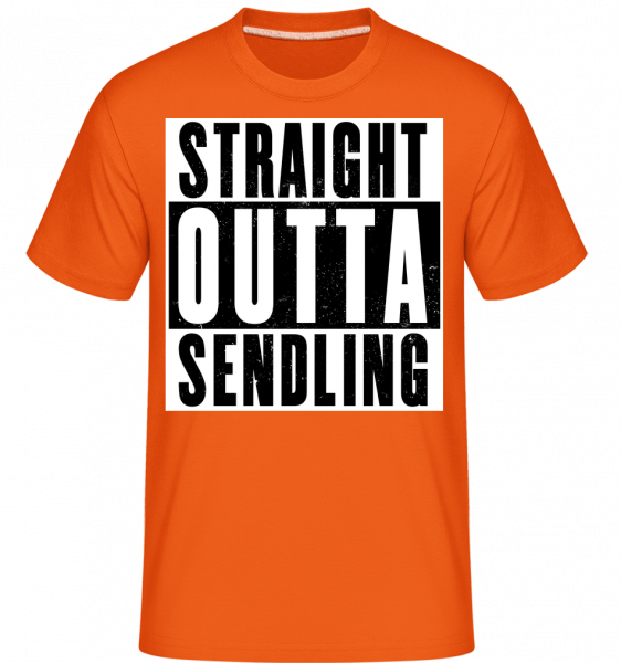 Straight Outta Sendling - Shirtinator Männer T-Shirt - Orange - Vorn