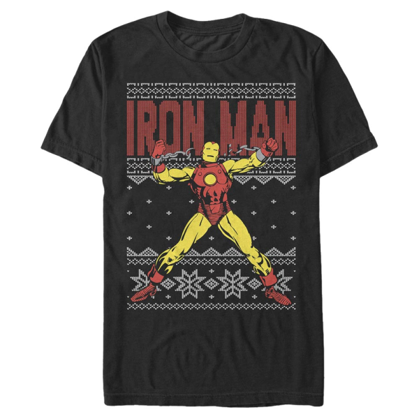 Marvel - Iron Man IronMan Ugly - Männer T-Shirt - Schwarz - Vorne