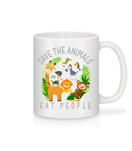 Save The Animals - Mug - White - Front