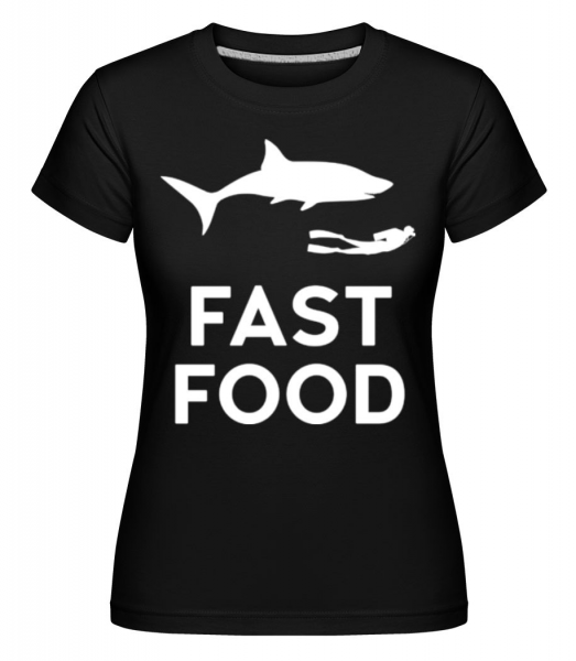 Fast Food Diver -  Shirtinator Women's T-Shirt - Black - Front