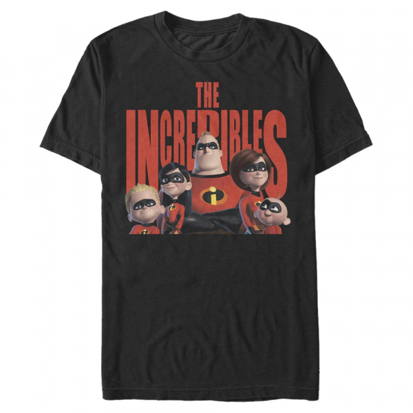 Pixar - Incredibles - Skupina Title Head - Men's T-Shirt - Black - Front