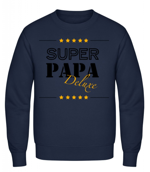 Super Papa Deluxe - Men's Sweatshirt - Navy - Front