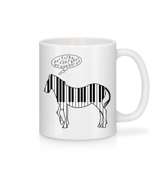Piano Zebra - Mug - White - Front