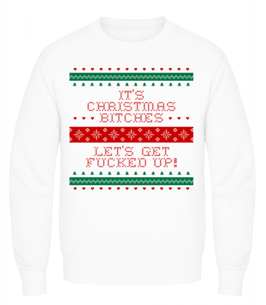 It´s Christmas Bitches - Men's Sweatshirt AWDis - White - Front