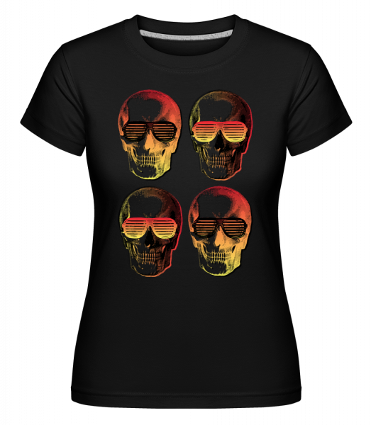 Stylish Skulls -  Shirtinator Women's T-Shirt - Black - Vorn