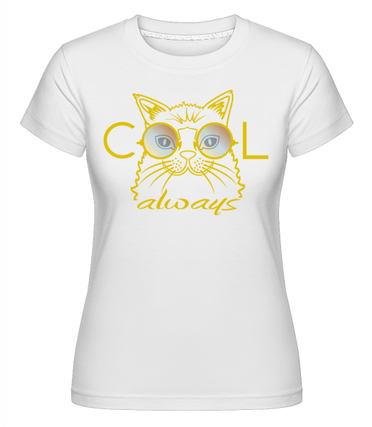 Cool Katze - Shirtinator Frauen T-Shirt - Weiß - Vorn