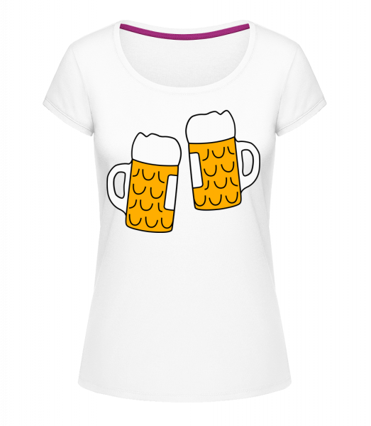 Two Beer - Megan Crewneck T-Shirt - White - Vorn