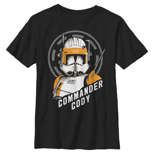 Star Wars - The Clone Wars - Commander Cody - Kids T-Shirt - Black - Front