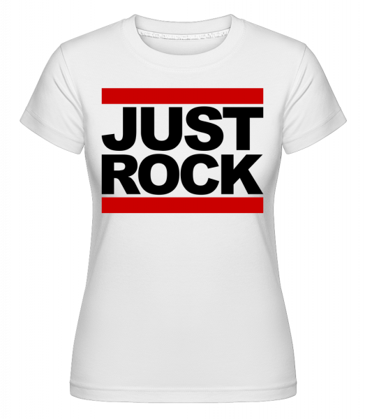 Just Rock Logo -  Shirtinator Women's T-Shirt - White - Vorn