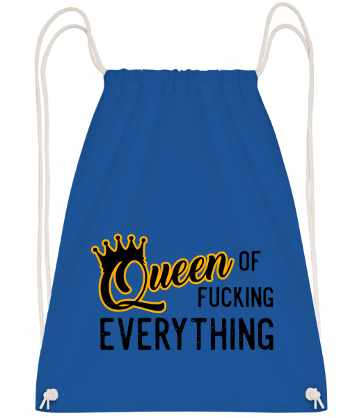 Queen Of Fucking Everything - Drawstring Backpack - Royal blue - Vorn