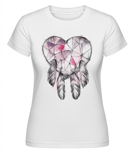 Dream Catcher Heart -  Shirtinator Women's T-Shirt - White - Vorn