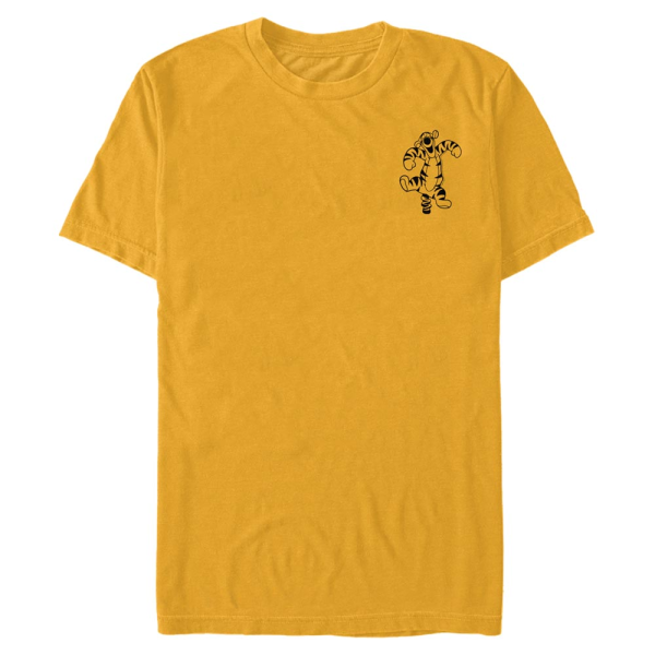 Disney - Winnie Puuh - Tigr Vintage Line - Männer T-Shirt - Goldgelb - Vorne