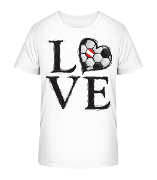 Football Love Austria - Kid's Bio T-Shirt Stanley Stella - White - Front