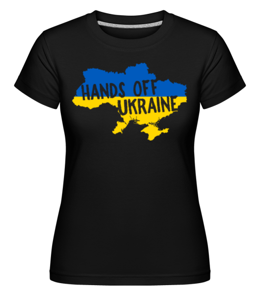 Hands Off Ukraine -  Shirtinator Women's T-Shirt - Black - Front