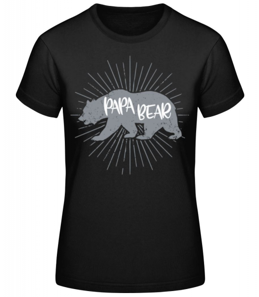 Papa Bear - Women's Basic T-Shirt - Black - Front