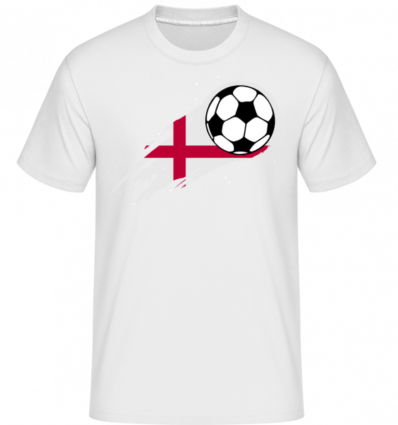 Englische Fahne Fußball - Shirtinator Männer T-Shirt - Weiß - Vorn