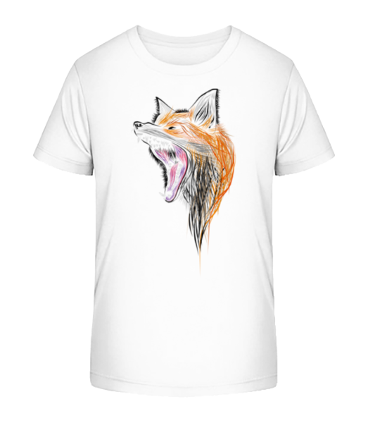 Howling Fox - Kid's Bio T-Shirt Stanley Stella - White - Front