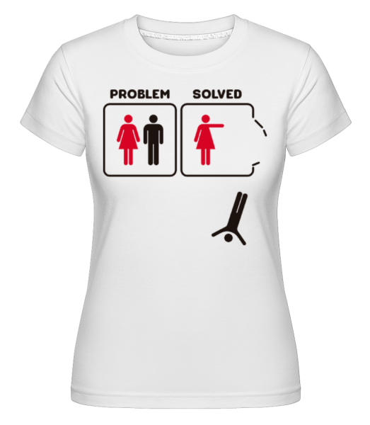 Problem Solved Woman -  Shirtinator Women's T-Shirt - White - Front