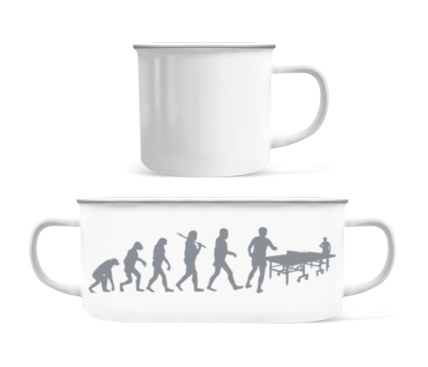 Evolution Of Table Tennis - Enamel-cup - White - Front