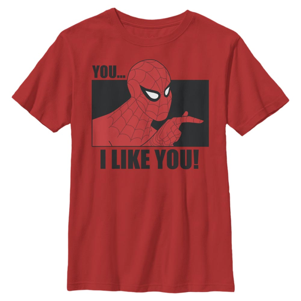 Marvel - Spider-Man - Spider-Man I Like You - Kinder T-Shirt - Rot - Vorne